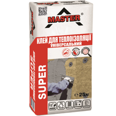 MASTER SUPER Еластичний універсальний клей для влаштування систем теплоізоляції, 25кг