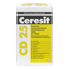 CERESIT CD-25 Дрібнозерниста ремонтно-відновлювальна суміш от 5мм до 30 мм 25кг