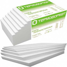 Пінопласт EPS S, 1000*500*50 8 кг*м3. Термоформат 12шт 0,025м3 шт 6 м.кв в уп
